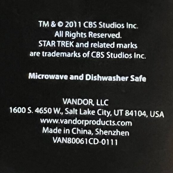 Vintage STAR TREK Captain Kirk & Spock WARP SPEED Mug ~ William Shatner ~ Nimoy - Picture 10 of 10